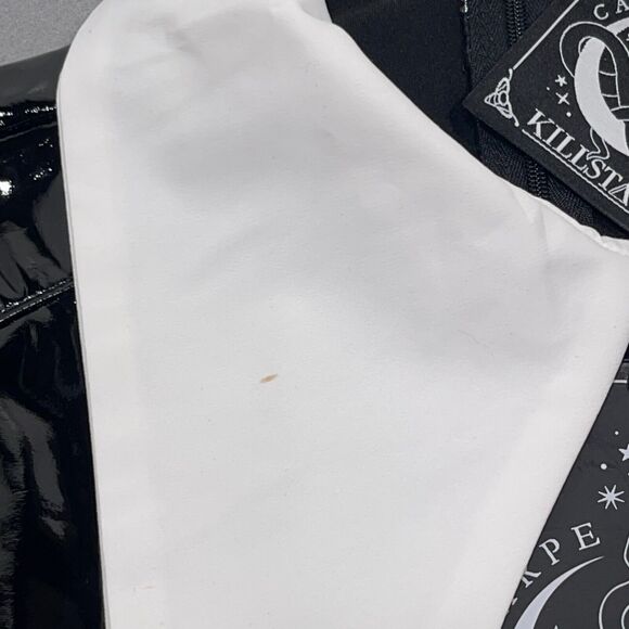 KILLSTAR Wednesday Witch Black Gloss Dress S‎ Dagger Collar Keyhole Gothic NWT - Picture 9 of 16